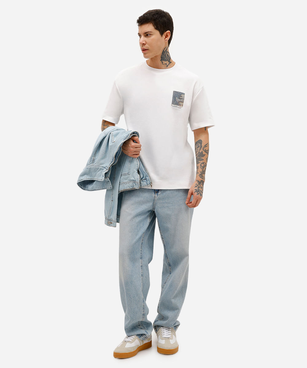 camiseta masculina manga curta vincent van gogh off white