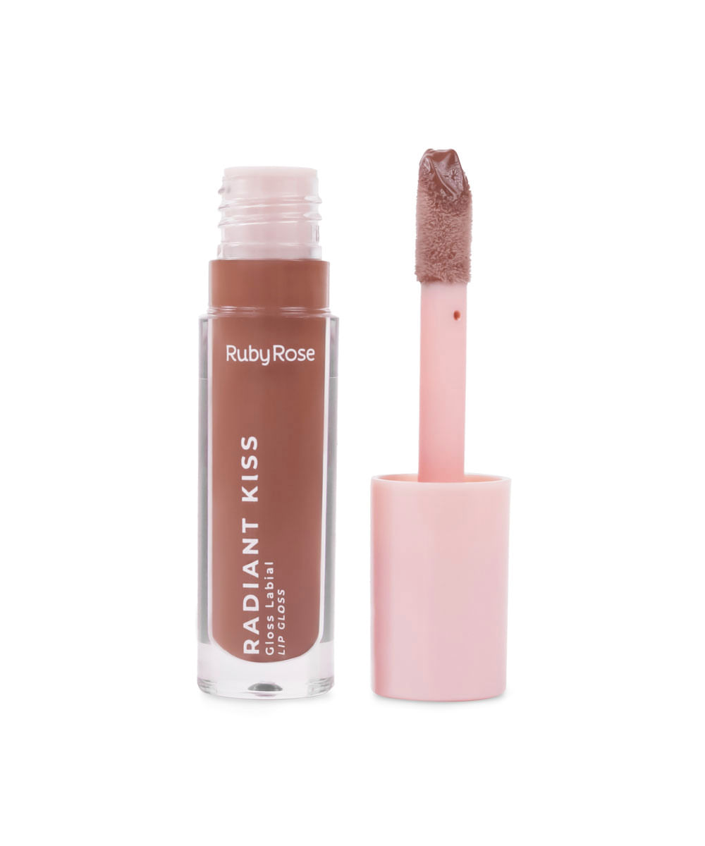 gloss labial ruby rose radiant kiss rk30 marrom