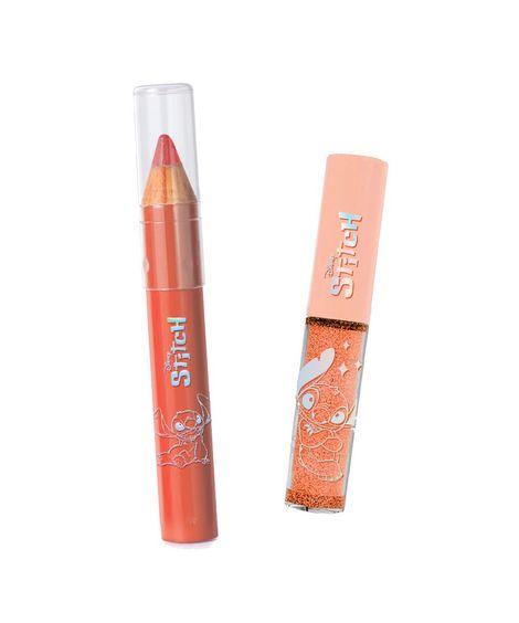 kit lápis labial e gloss stitch bege