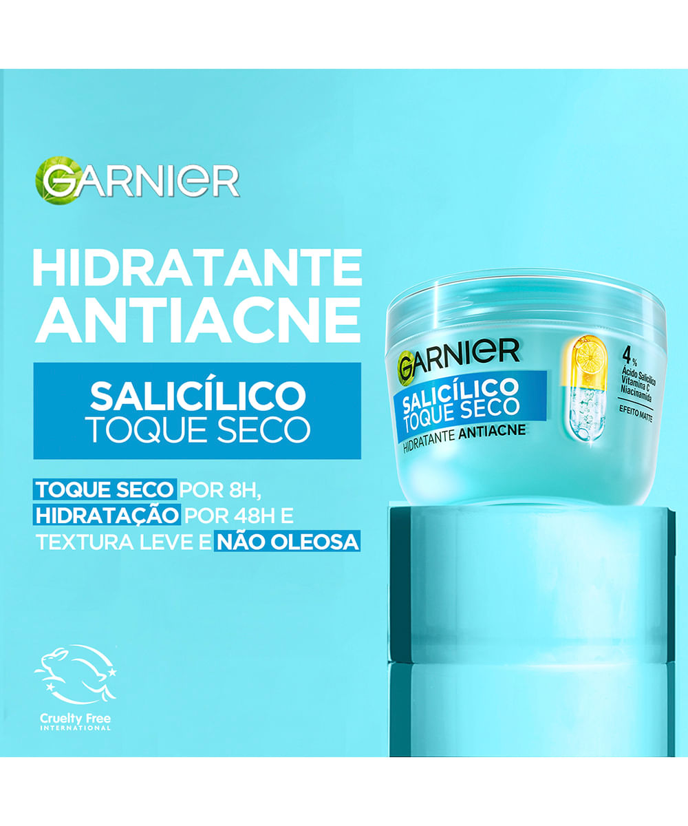 hidratante facial garnier salicílico toque seco antiacne 85g