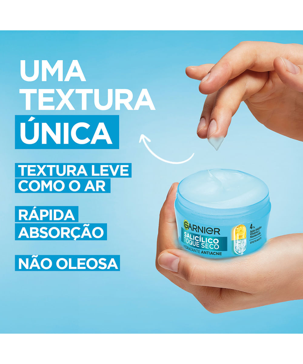 hidratante facial garnier salicílico toque seco antiacne 85g