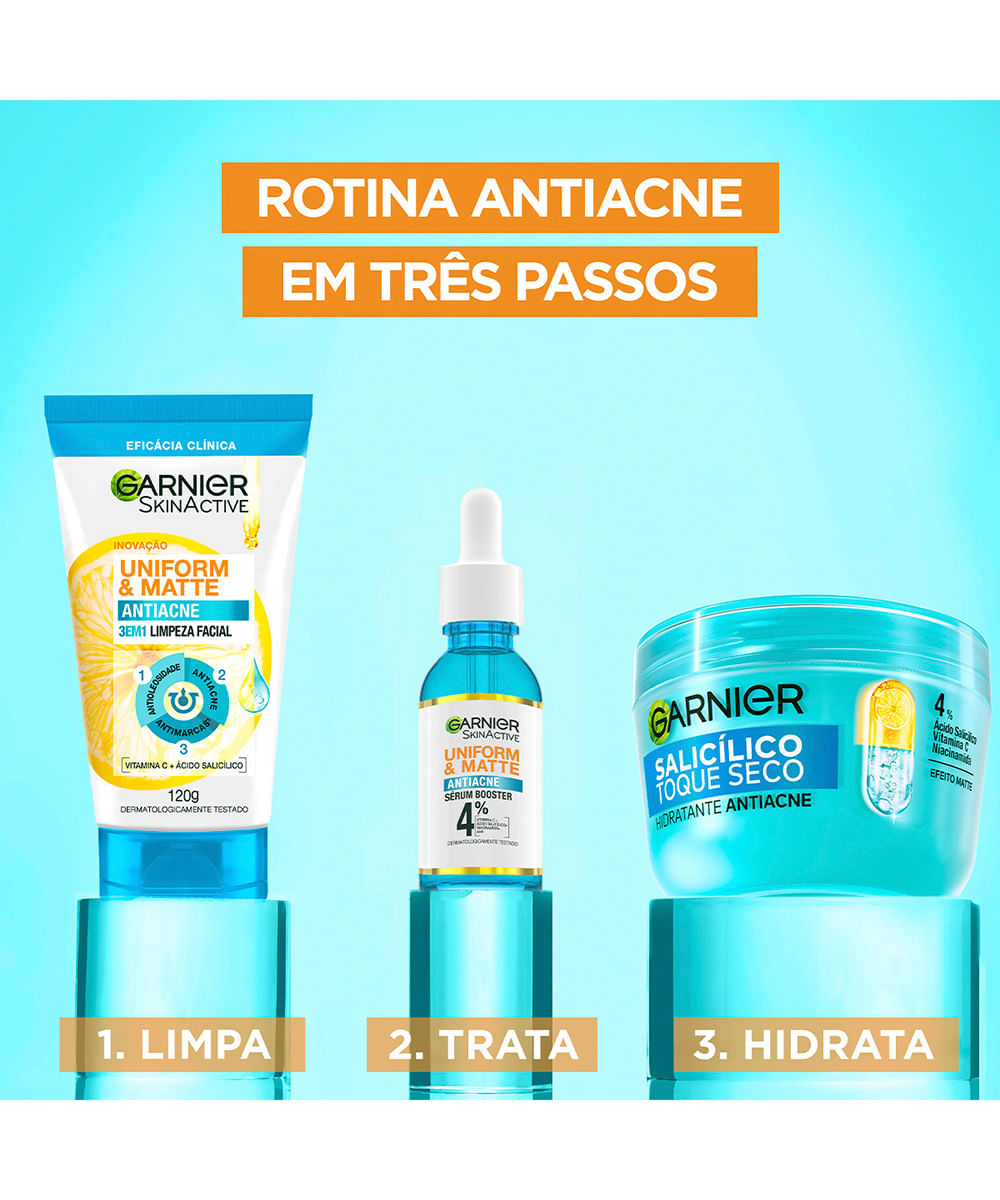 hidratante facial garnier salicílico toque seco antiacne 85g