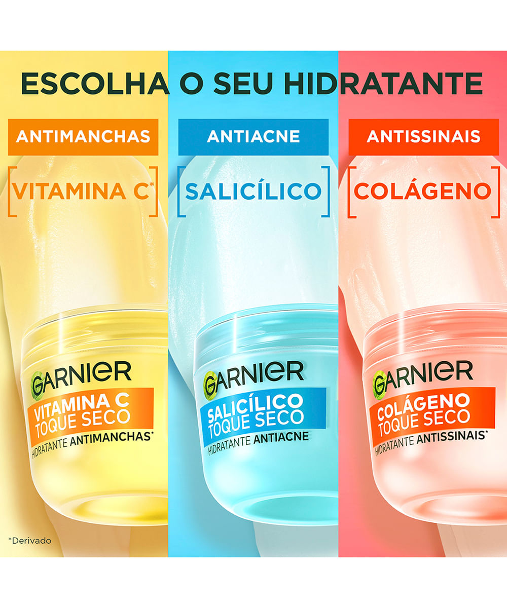 hidratante facial garnier salicílico toque seco antiacne 85g