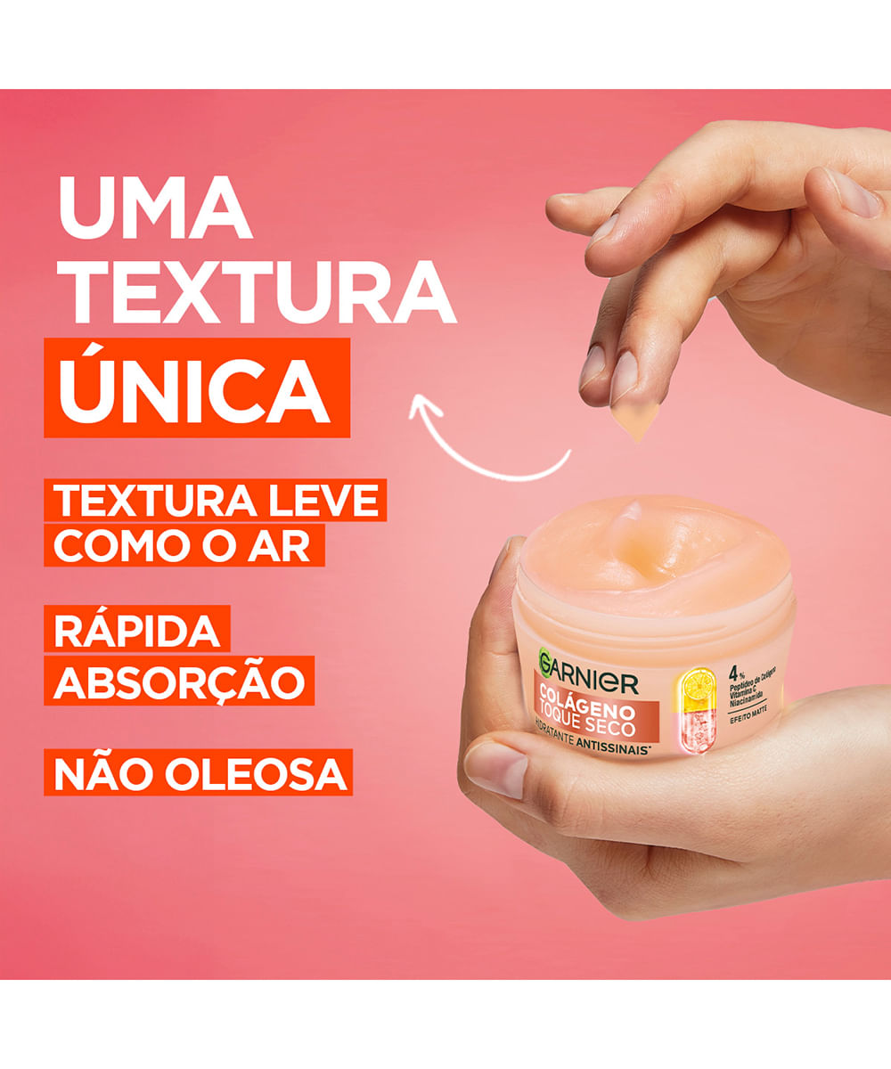 hidratante facial garnier colágeno toque seco antissinais 85g