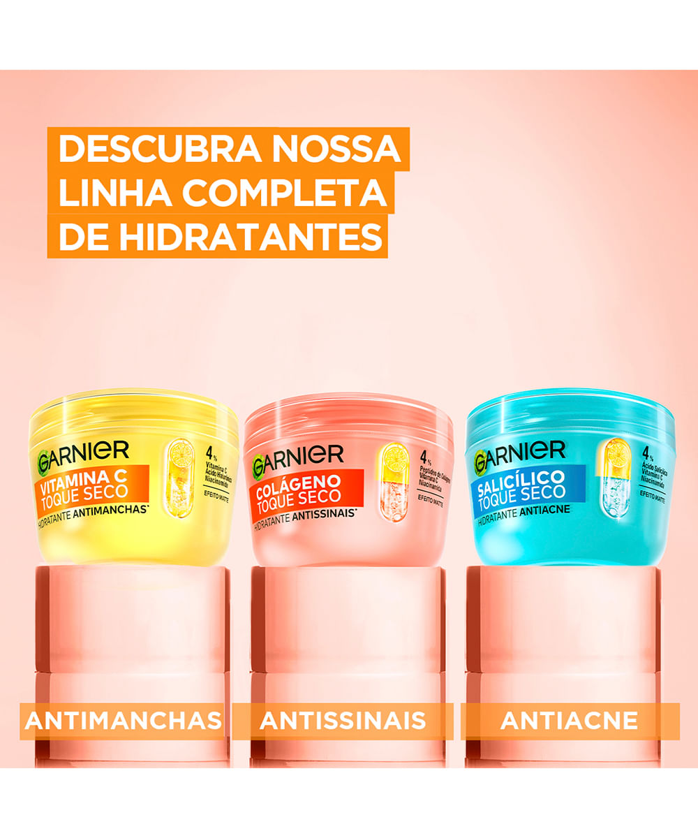 hidratante facial garnier colágeno toque seco antissinais 85g