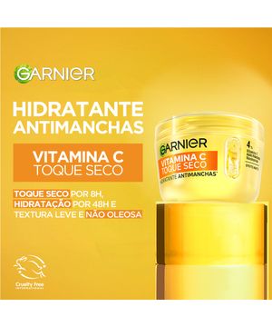 hidratante facial garnier vitamina c toque seco anti manchas 85g