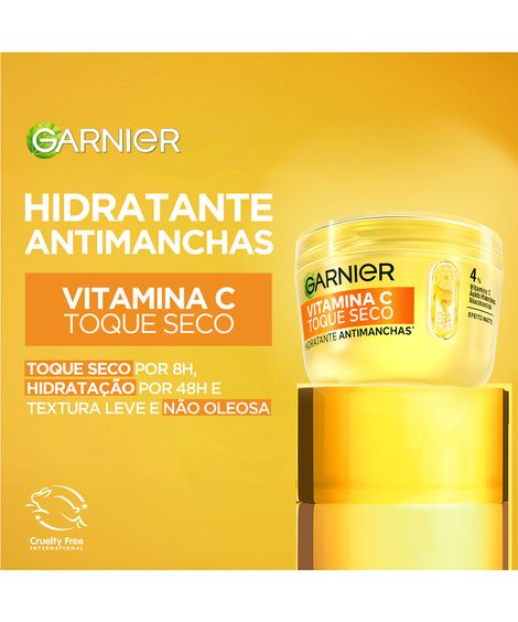 hidratante facial garnier vitamina c toque seco anti manchas 85g