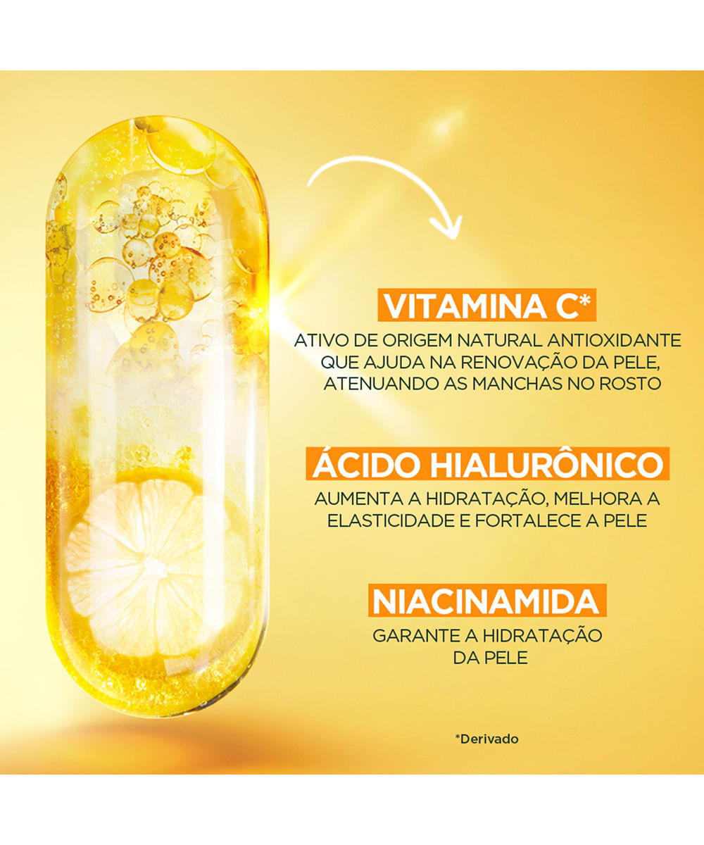 hidratante facial garnier vitamina c toque seco anti manchas 85g