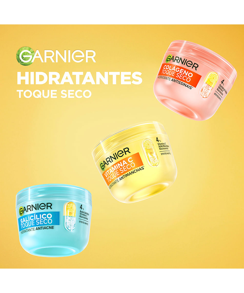 hidratante facial garnier vitamina c toque seco anti manchas 85g