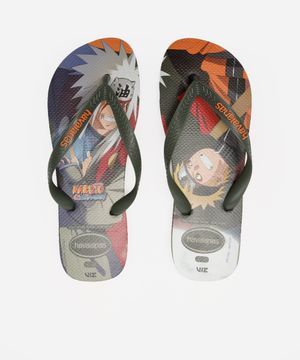 chinelo masculino havaianas naruto verde