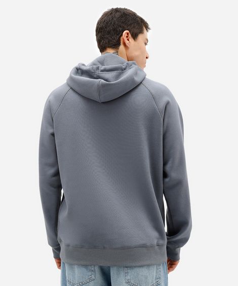 blusão básico masculino de moletom com capuz cinza