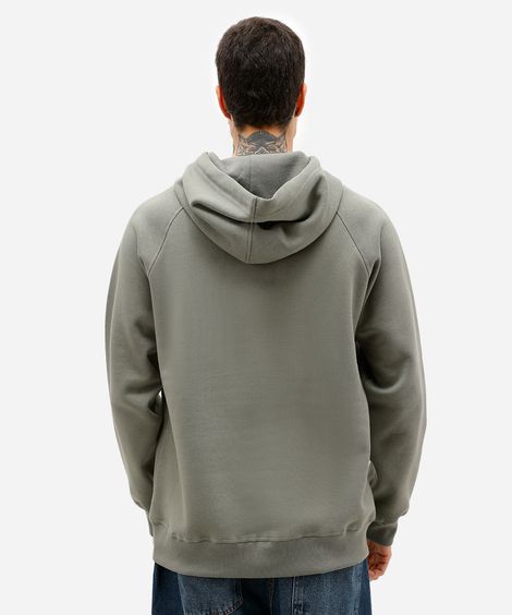 blusão básico masculino de moletom com capuz verde