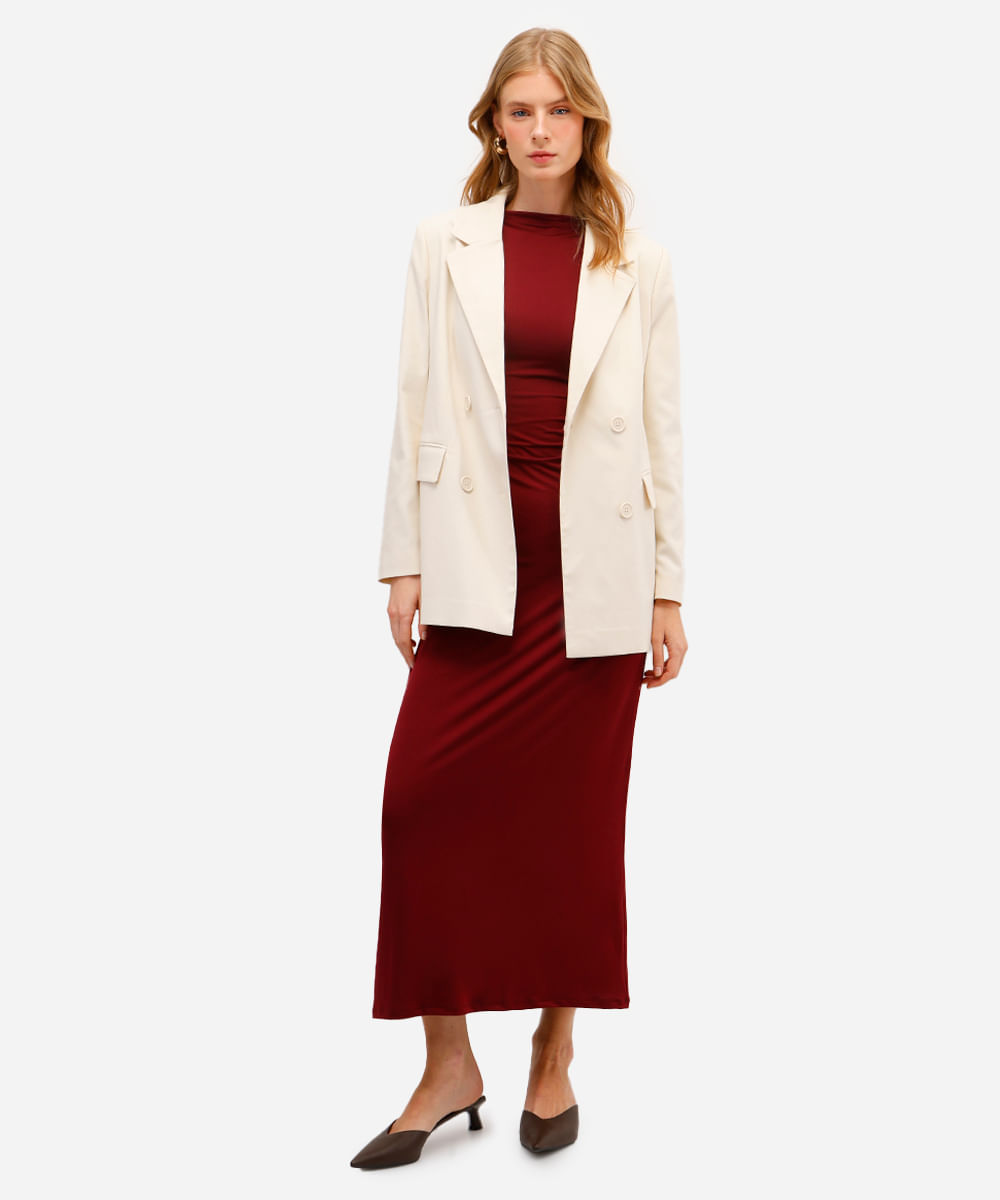 blazer de alfaiataria feminino oversized bege