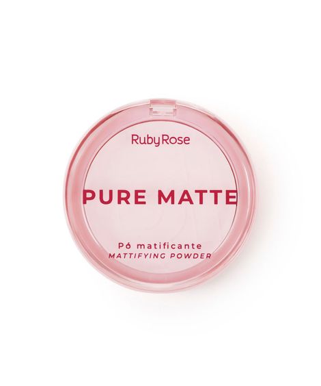 pó compacto ruby rose matificante radiant kiss branco