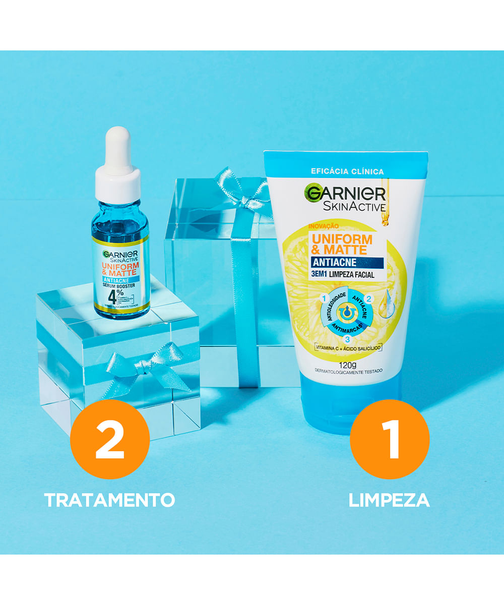 sérum facial garnier uniform e matte antiacne 15ml