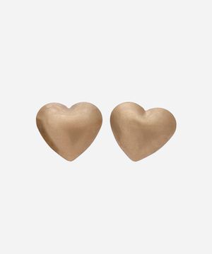 brinco de coração dourado