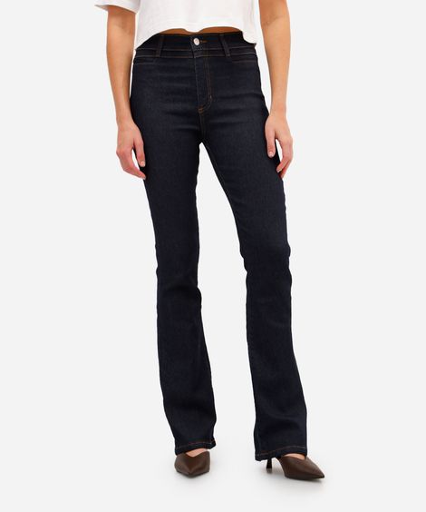 calça flare feminina jeans sawary azul