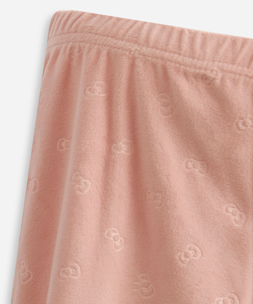 pijama longo fleece hello kitty off white