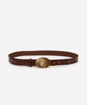 cinto feminino boho medalhas marrom