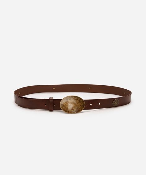 cinto feminino boho medalhas marrom