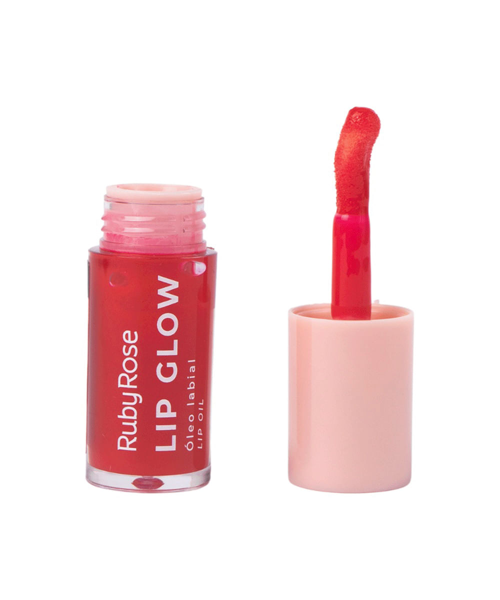 gloss labial ruby rose lip glow eletric red vermelho