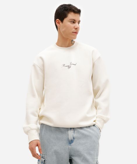 blusão masculino de moletom moving forward club off white