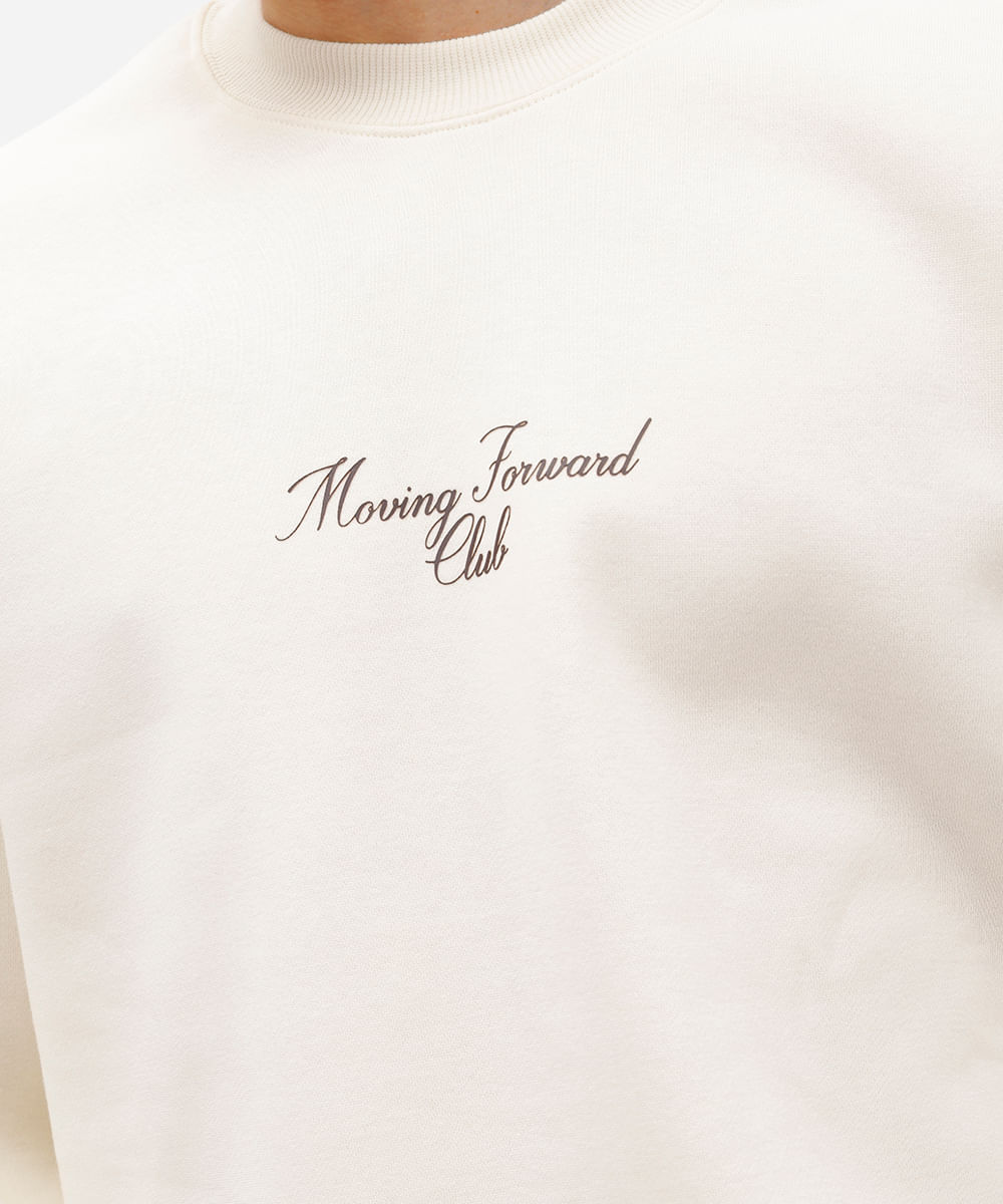 blusão masculino de moletom moving forward club off white