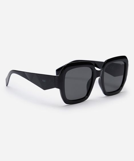 óculos de sol quadrado preto