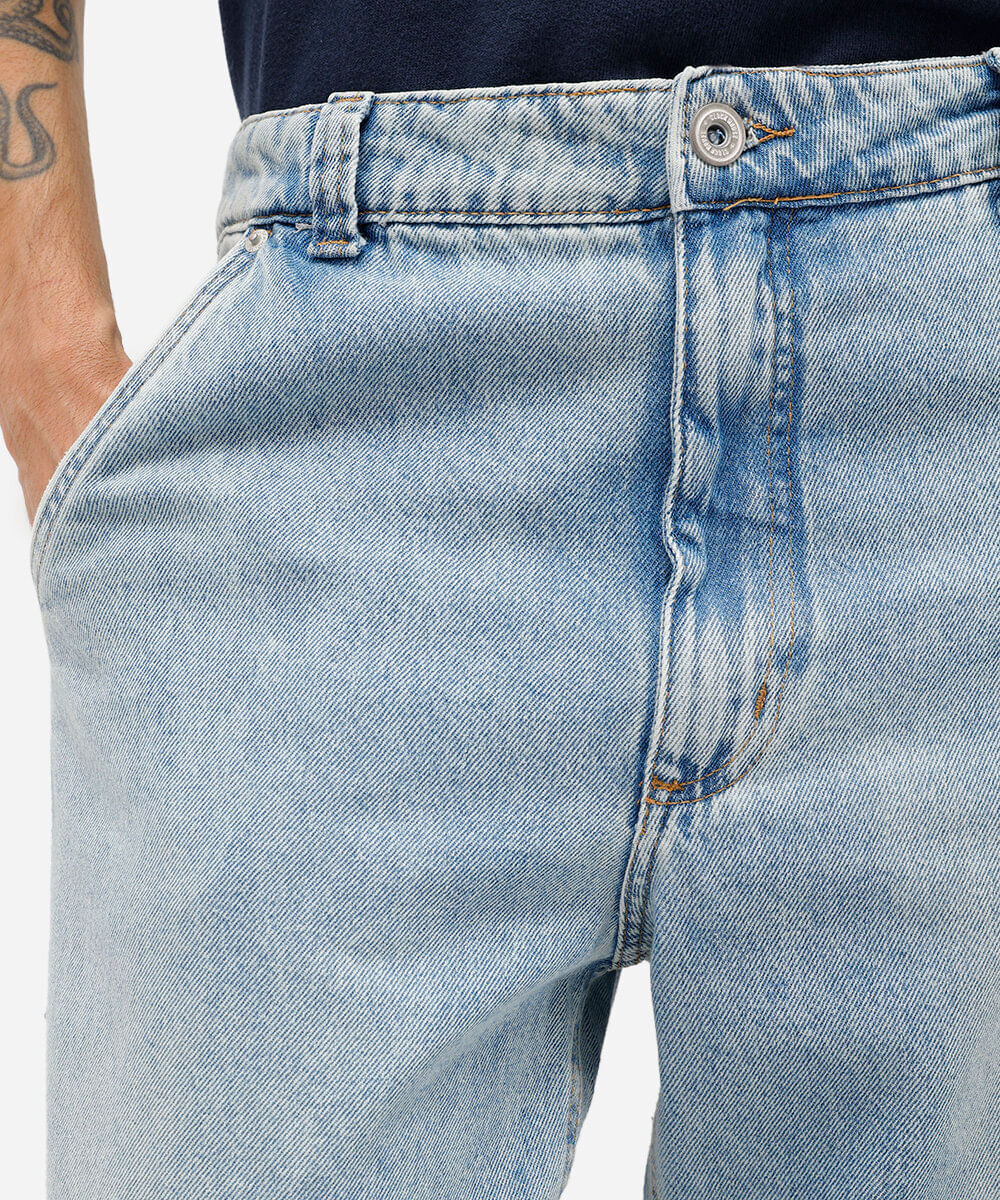 calça baggy masculina jeans azul