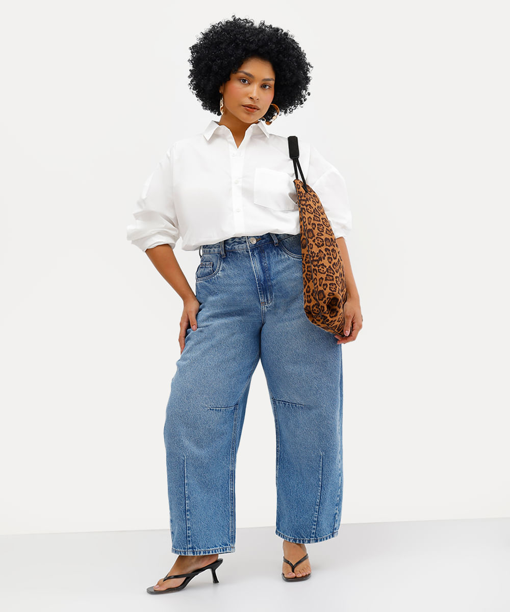 camisa oversized unissex de algodão babi louise branca