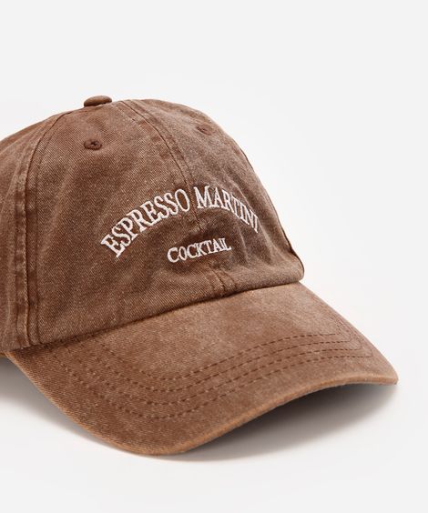 boné feminino aba curva expresso martini cocktail estonado marrom