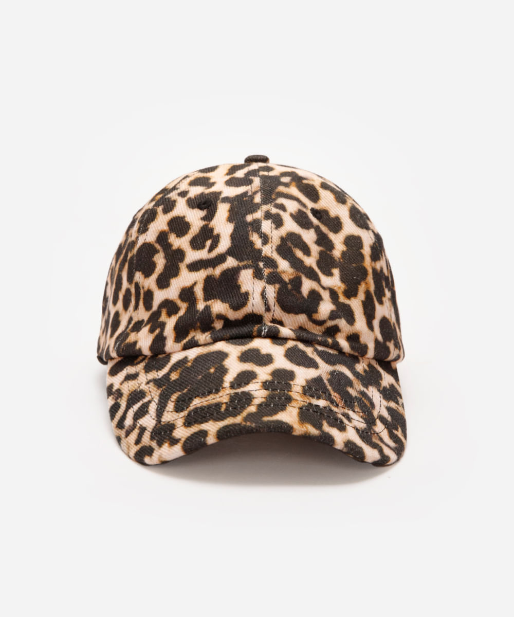 boné aba curva animal print colorido