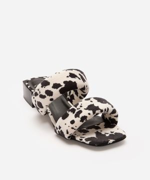 tamanco puffer animal print mindset preto