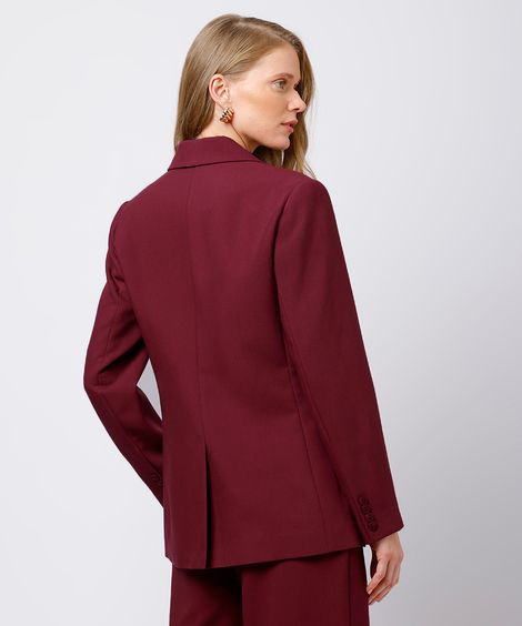 blazer de alfaiataria feminino mindset  vinho
