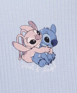 pijama longo infantil angel e stitch azul