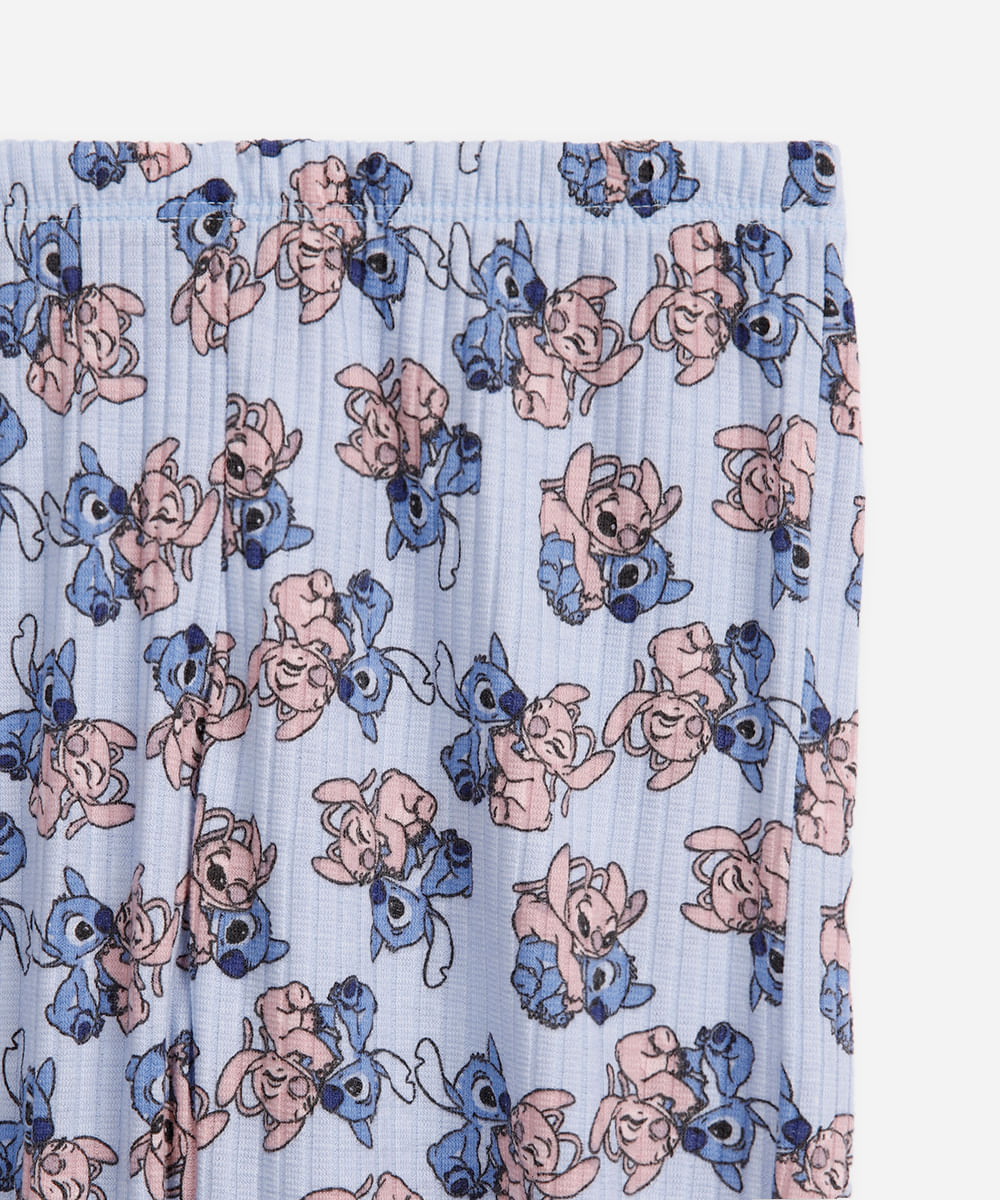 pijama longo infantil angel e stitch azul