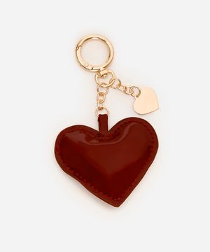chaveiro bag charm coração vermelho
