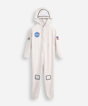 macacão infantil fantasia nasa cinza