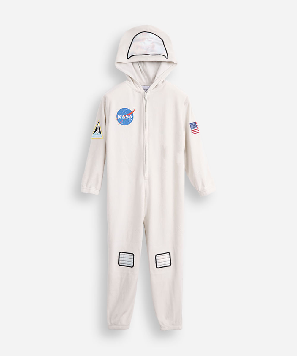 macacão infantil fantasia nasa cinza