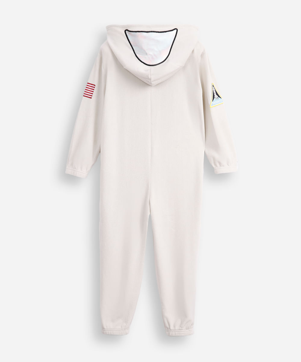 macacão infantil fantasia nasa cinza