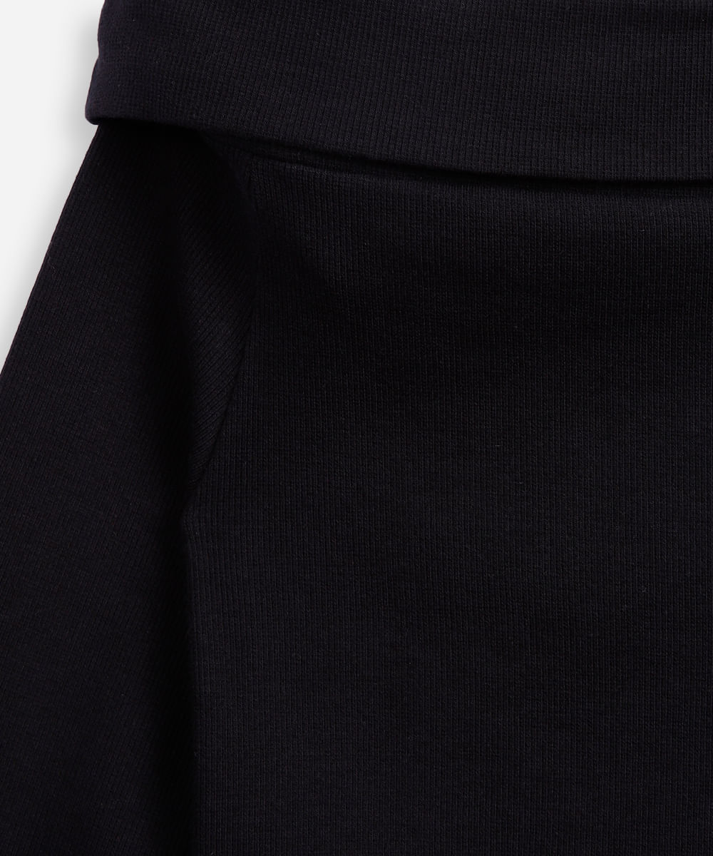 blusa juvenil manga longa algodão preto