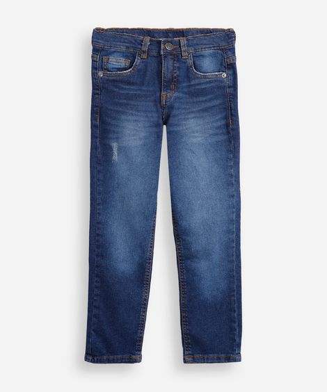calça skinny infantil jeans azul