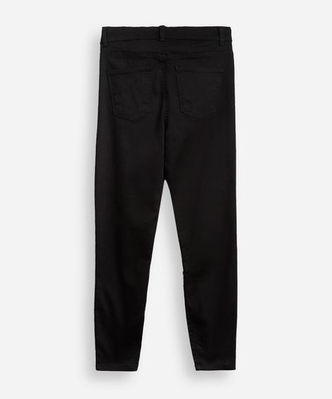 calça skinny juvenil de sarja preta