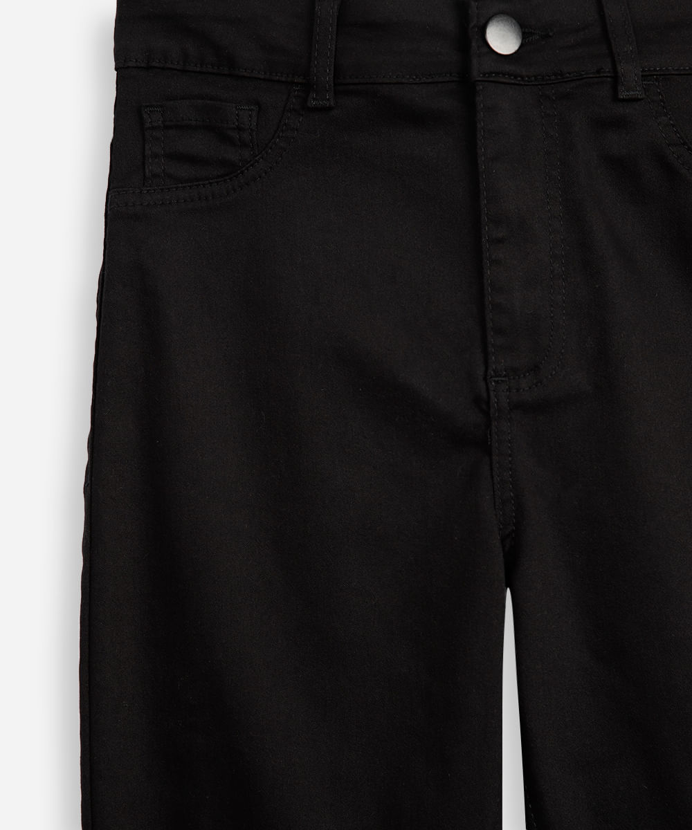 calça skinny juvenil de sarja preta