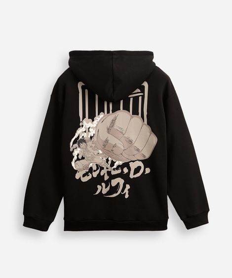 blusão de moletom juvenil com capuz preto