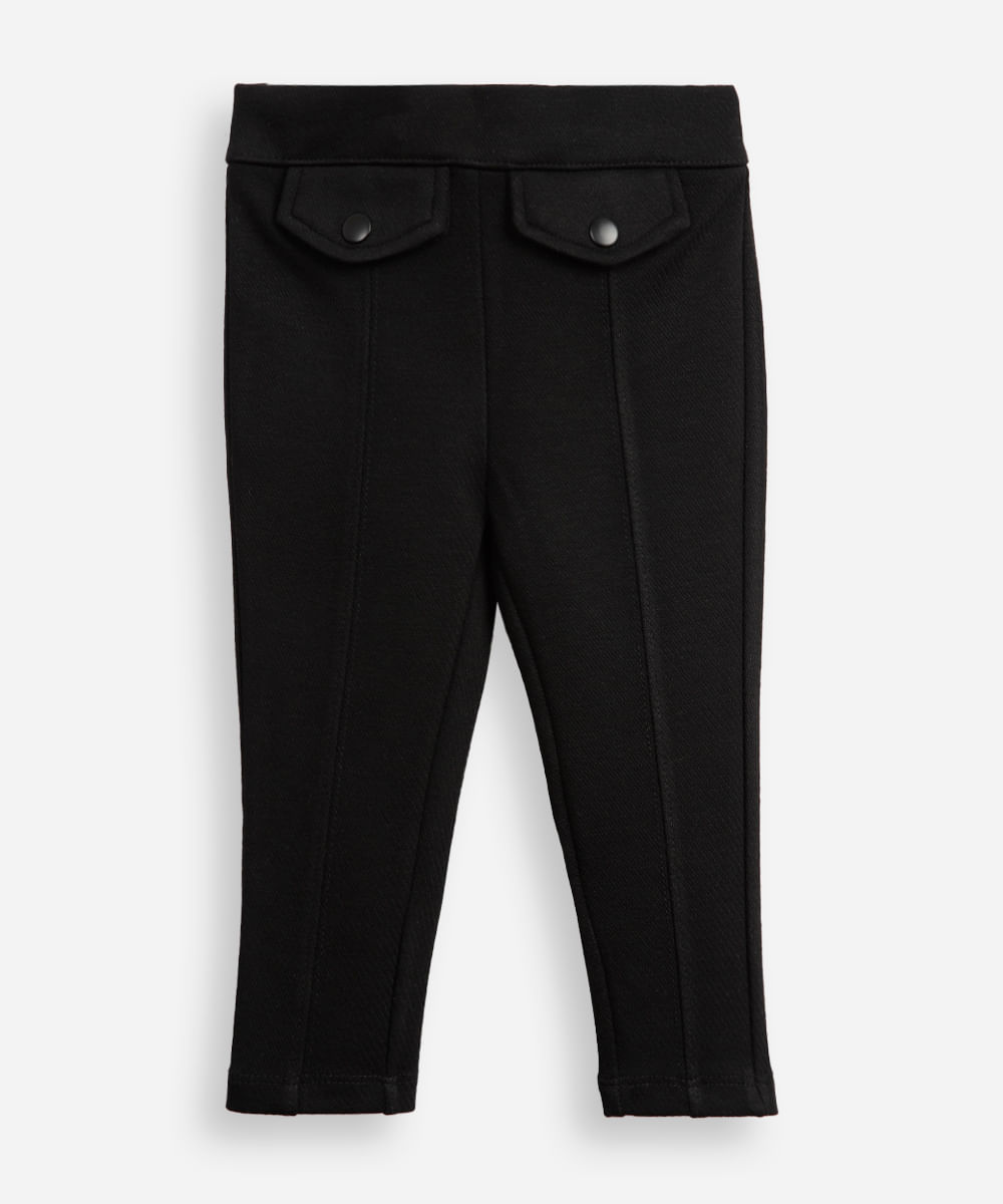calça legging infantil montaria preta