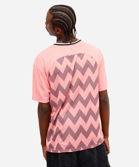 camiseta esportiva oversized masculina 1986 chevron laranja