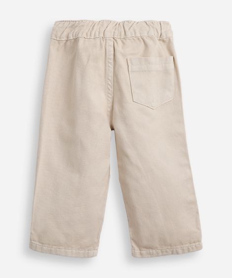 calça de sarja infantil baloon bege