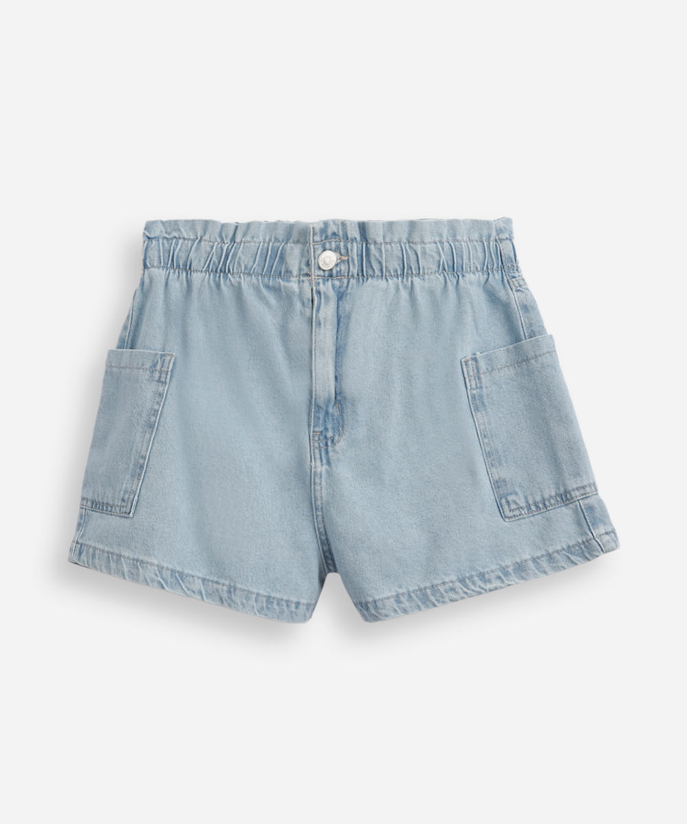 Short jeans infantil clochard  azul