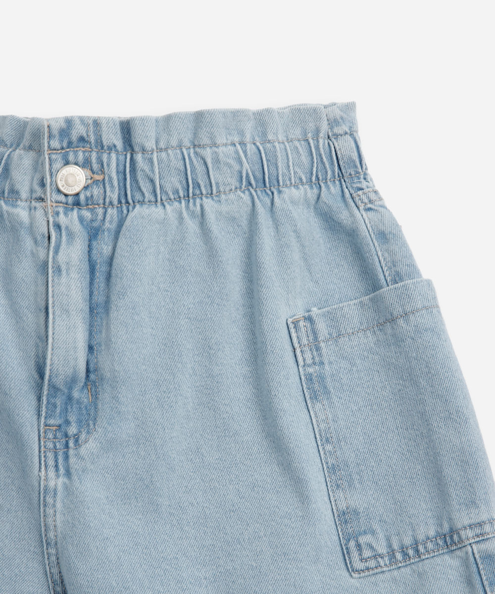 Short jeans infantil clochard  azul